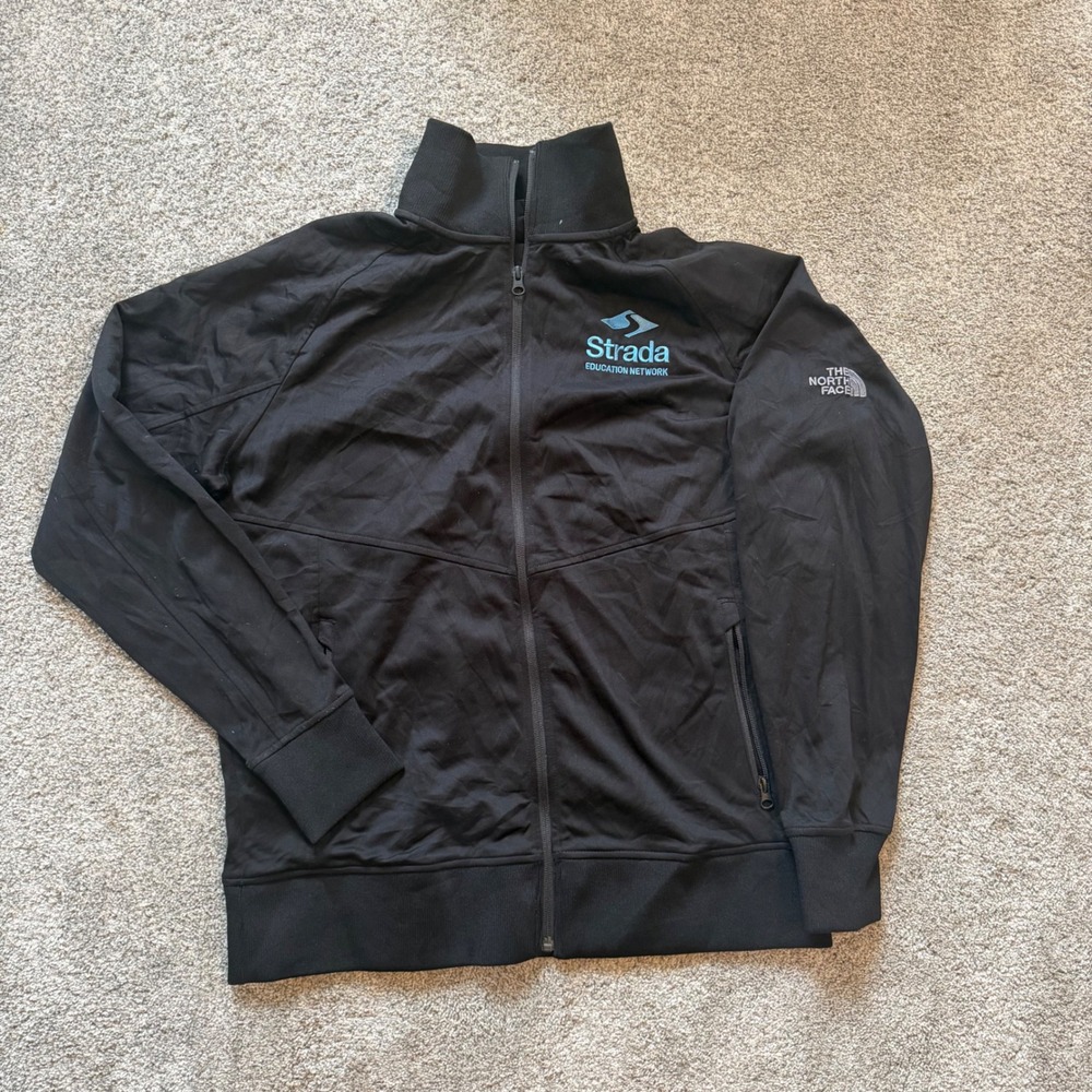The North Face Mens Black Strada Education Network Full Zip Track Jacket Large